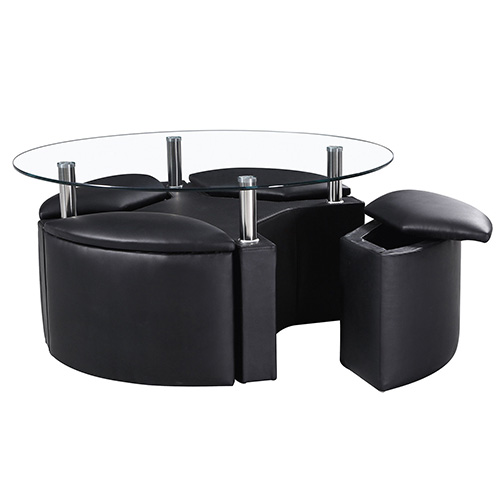 Luxury Faux Leather Coffee Table With, Faux Leather Coffee Table
